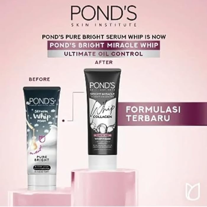 Pond'S Serum Whip Facial Foam, For Clean, Nourished And Bright Skin, Pure Bright, Infused With Collagen Serum, Vitamin B3 & Activated Charcoal,100G - Image 2
